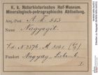 Etiketten zu Nagyagit (NHMW-MIN-Ak553)
